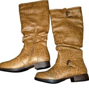 NWOT Journee 8 Brown Women's Knee Length Boots Zipper Shoe New No Tags